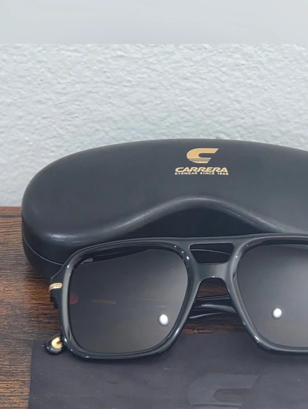 Carrera 317/S 807/HA Black/ Brown Squared Aviator Sunglasses